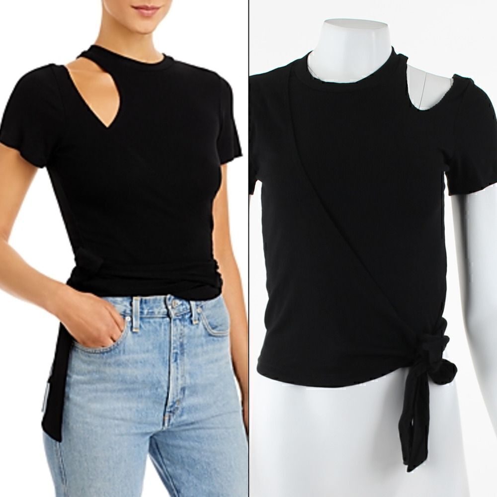 LNA Amor Wrap Ribbed Top